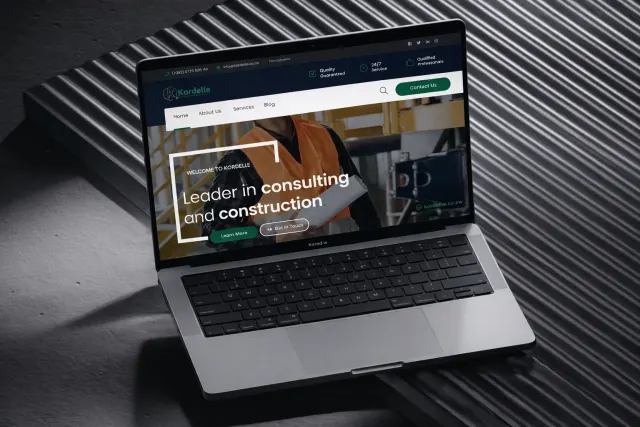 Kordelle Construction using WordPress