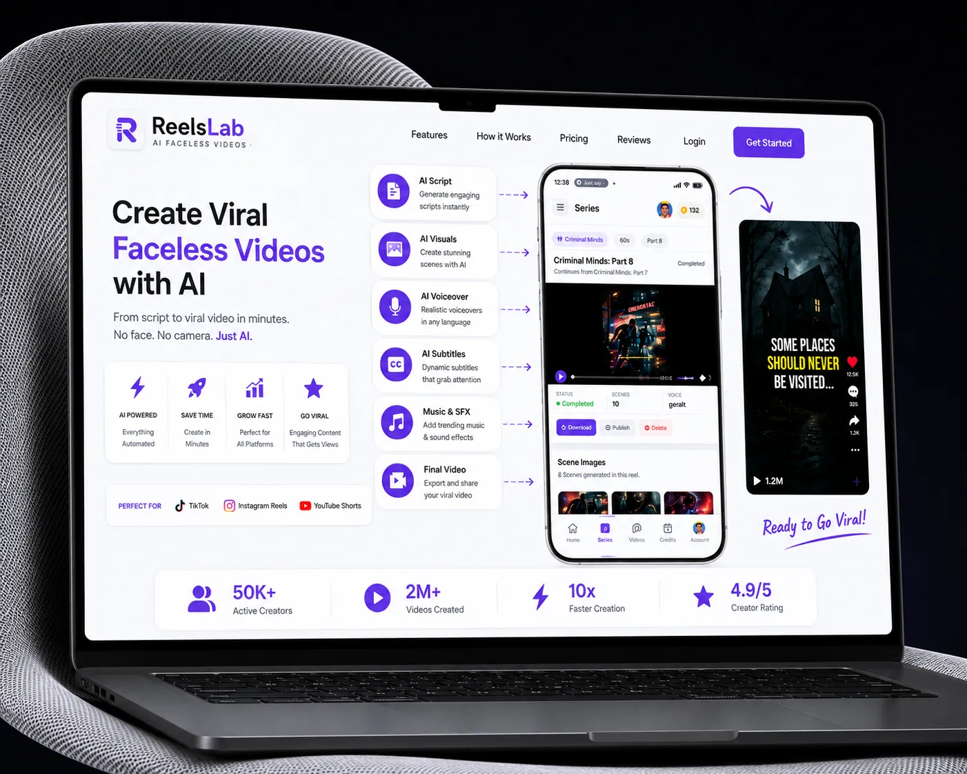 ReelsLabAI Android App - Mobile AI Video Creation Studio
